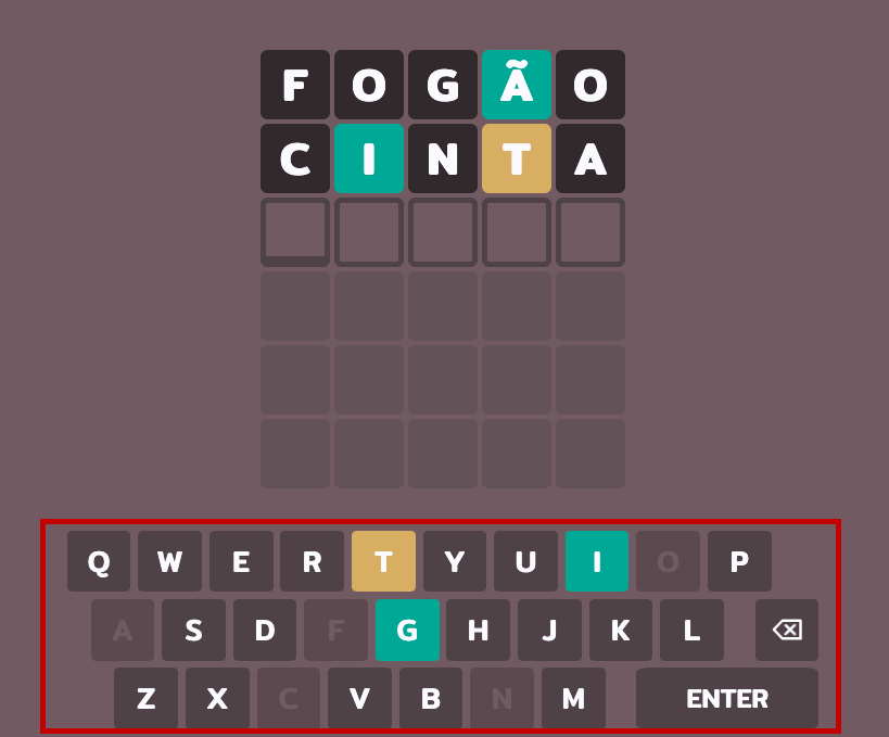 Dicas utilizando o alfabeto