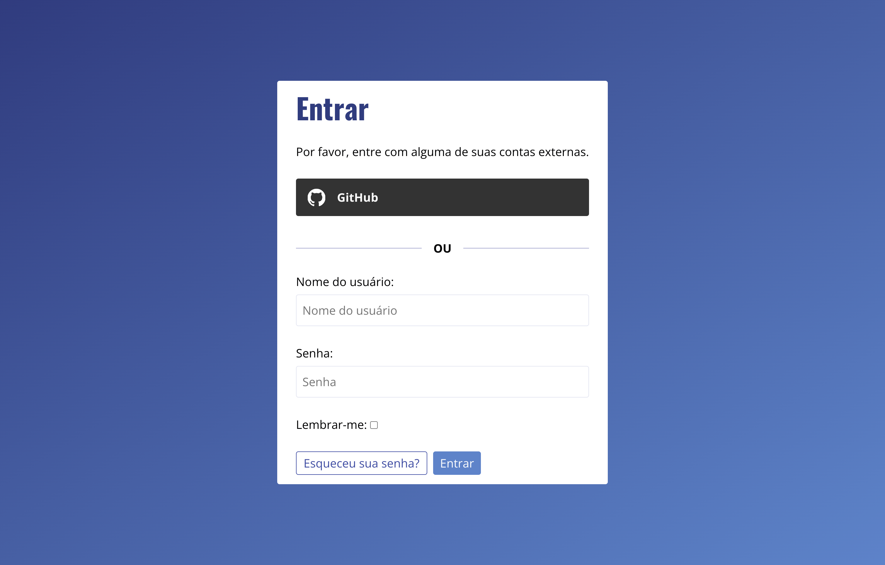 Página de login